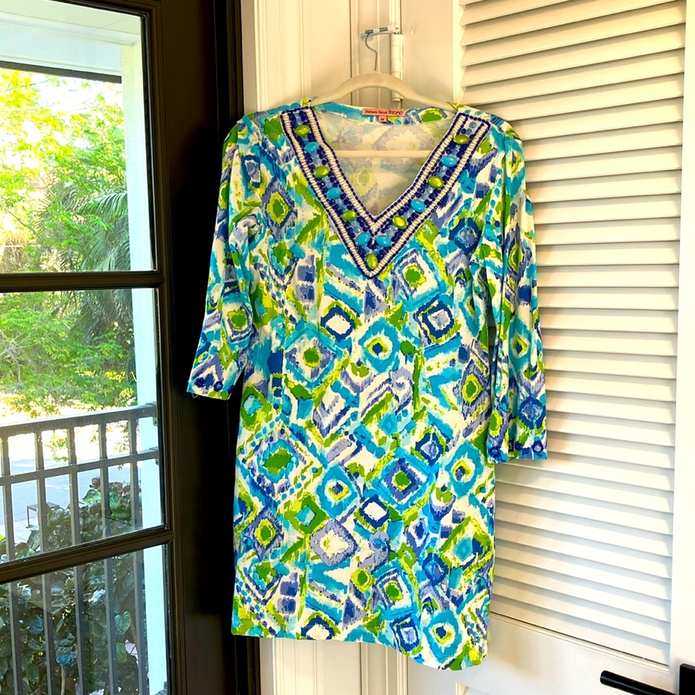 Barbara Gerwit v-neck dress.